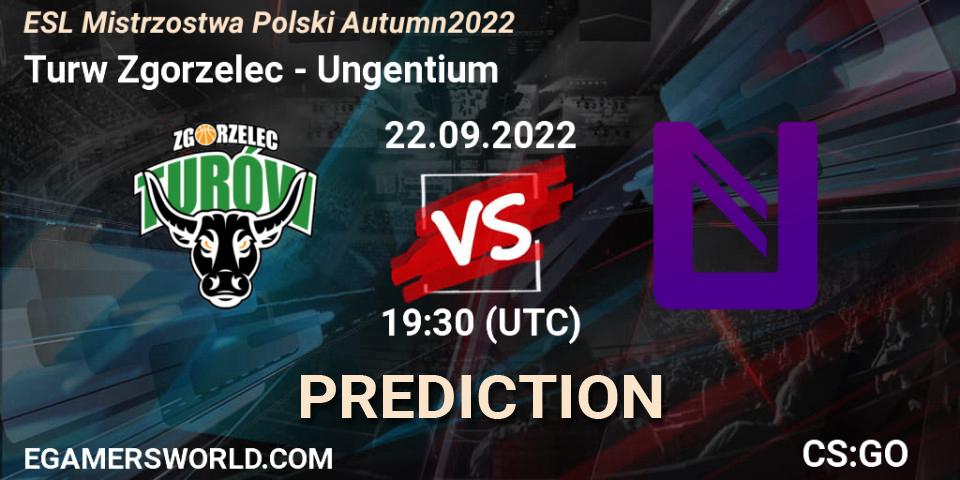 Turów Zgorzelec - Ungentium: Maç tahminleri. 22.09.2022 at 19:30, Counter-Strike (CS2), ESL Mistrzostwa Polski Autumn 2022