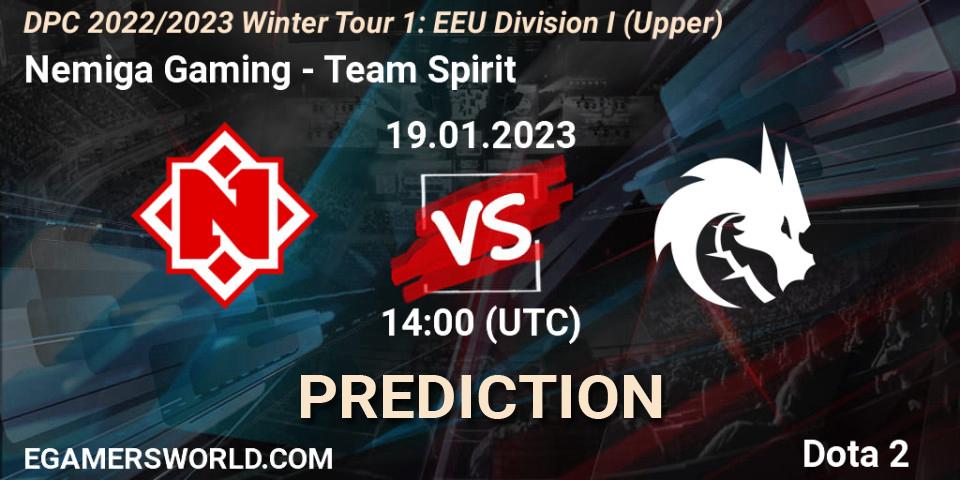 Nemiga Gaming - Team Spirit: Maç tahminleri. 19.01.2023 at 14:00, Dota 2, DPC 2022/2023 Winter Tour 1: EEU Division I (Upper)