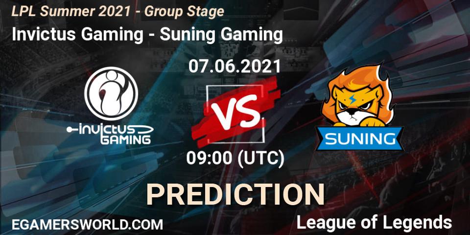 Invictus Gaming - Suning Gaming: Maç tahminleri. 07.06.21, LoL, LPL Summer 2021 - Group Stage