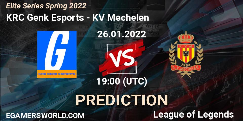 KRC Genk Esports - KV Mechelen: Maç tahminleri. 26.01.2022 at 19:00, LoL, Elite Series Spring 2022