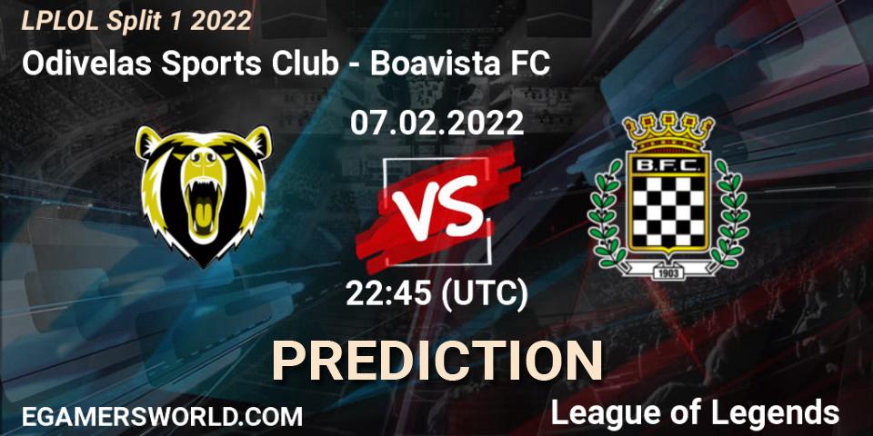 Odivelas Sports Club - Boavista FC: Maç tahminleri. 07.02.2022 at 22:45, LoL, LPLOL Split 1 2022