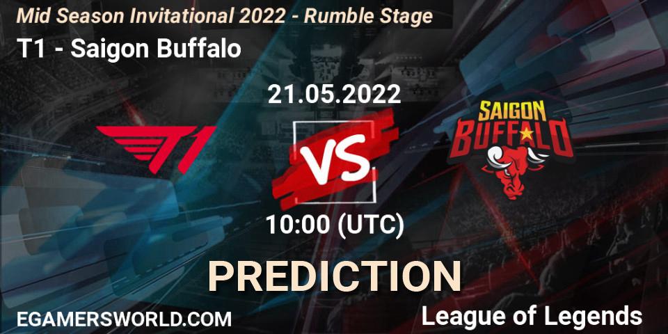 T1 - Saigon Buffalo: Maç tahminleri. 21.05.2022 at 10:00, LoL, Mid Season Invitational 2022 - Rumble Stage