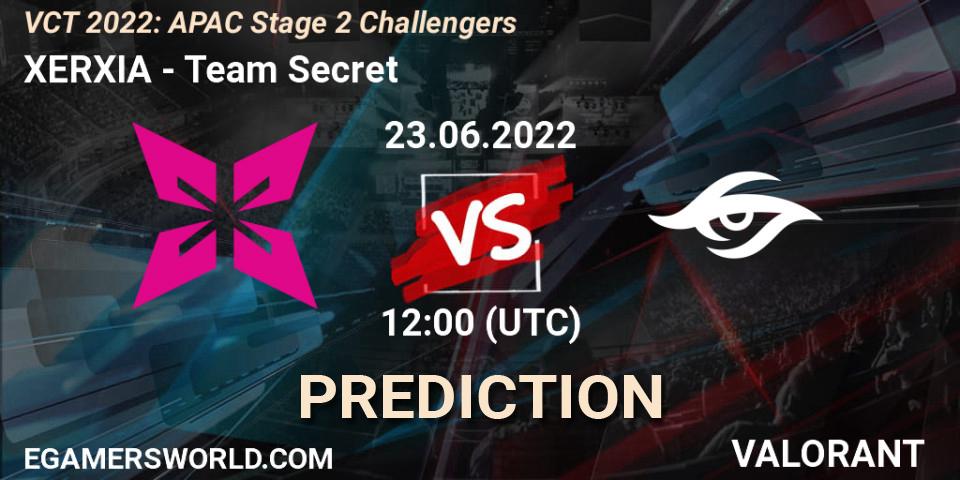 XERXIA - Team Secret: Maç tahminleri. 23.06.2022 at 12:00, VALORANT, VCT 2022: APAC Stage 2 Challengers