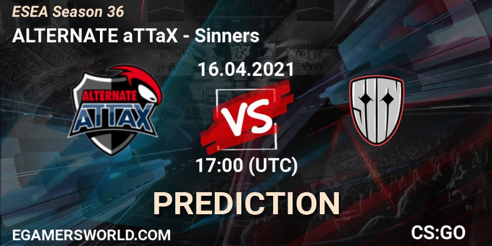 ALTERNATE aTTaX - Sinners: Maç tahminleri. 16.04.2021 at 17:00, Counter-Strike (CS2), ESEA Premier Season 36 Europe Relegation