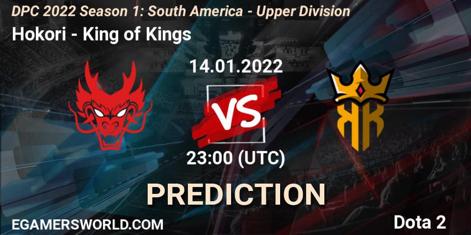 Hokori - King of Kings: Maç tahminleri. 14.01.2022 at 23:25, Dota 2, DPC 2022 Season 1: South America - Upper Division