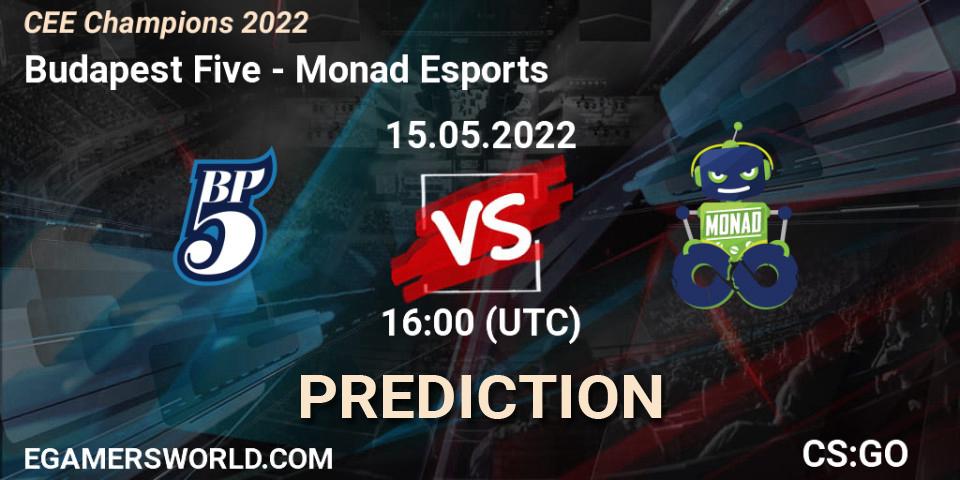 Budapest Five - Monad Esports: Maç tahminleri. 15.05.2022 at 16:00, Counter-Strike (CS2), CEE Champions 2022