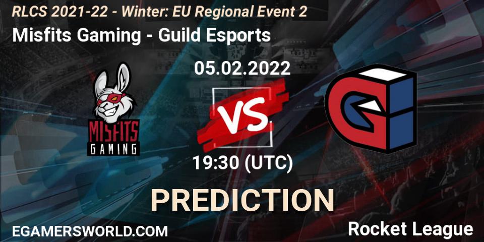 Misfits Gaming - Guild Esports: Maç tahminleri. 05.02.2022 at 19:30, Rocket League, RLCS 2021-22 - Winter: EU Regional Event 2