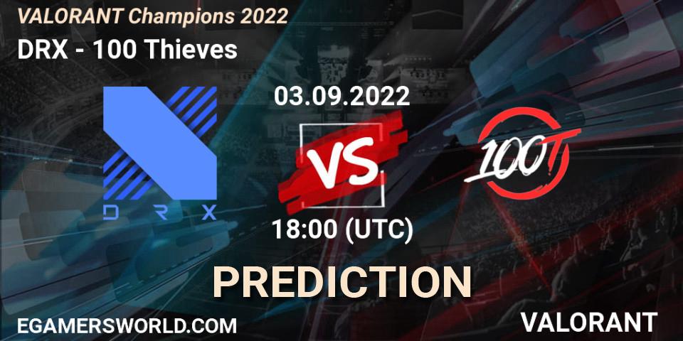 DRX - 100 Thieves: Maç tahminleri. 03.09.22, VALORANT, VALORANT Champions 2022