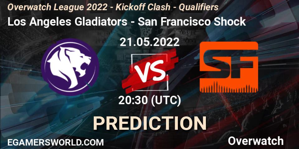 Los Angeles Gladiators - San Francisco Shock: Maç tahminleri. 21.05.2022 at 20:30, Overwatch, Overwatch League 2022 - Kickoff Clash - Qualifiers