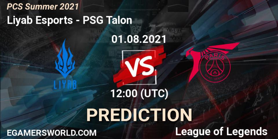 Liyab Esports - PSG Talon: Maç tahminleri. 01.08.2021 at 12:00, LoL, PCS Summer 2021