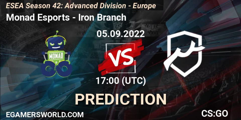 Monad Esports - Iron Branch: Maç tahminleri. 05.09.2022 at 17:00, Counter-Strike (CS2), ESEA Season 42: Advanced Division - Europe