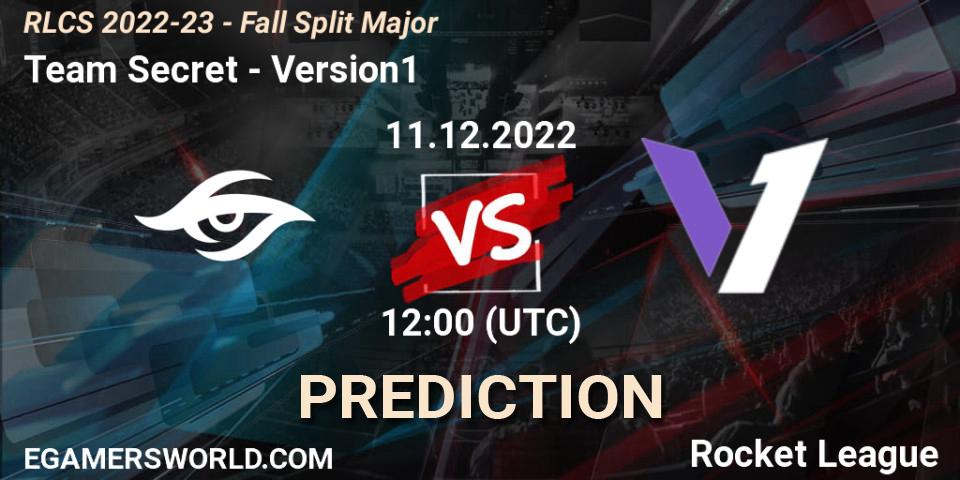 Team Secret - Version1: Maç tahminleri. 11.12.22, Rocket League, RLCS 2022-23 - Fall Split Major