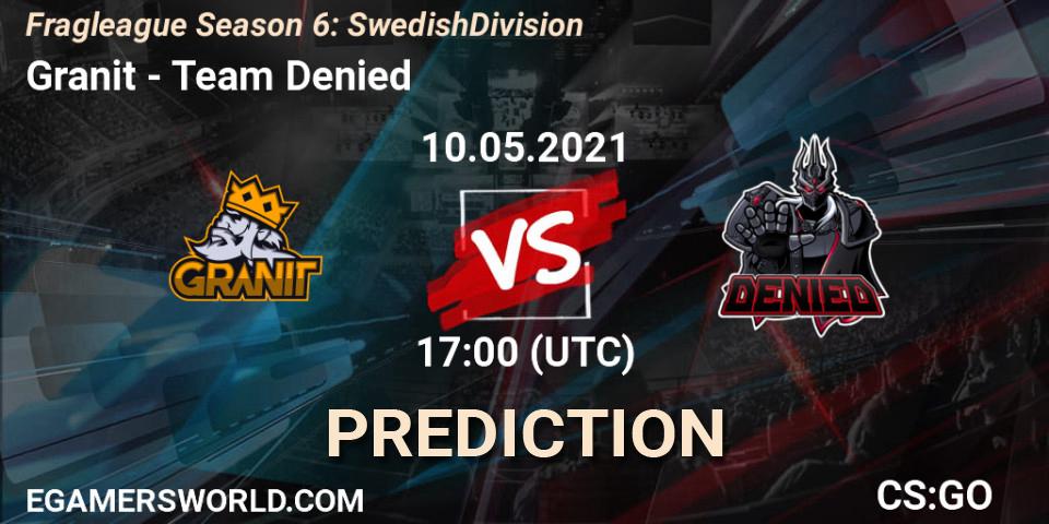 Granit - Team Denied: Maç tahminleri. 10.05.2021 at 17:00, Counter-Strike (CS2), Fragleague Season 6: Swedish Division