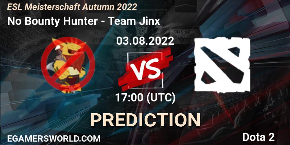 No Bounty Hunter - Team Jinx: Maç tahminleri. 03.08.2022 at 17:02, Dota 2, ESL Meisterschaft Autumn 2022