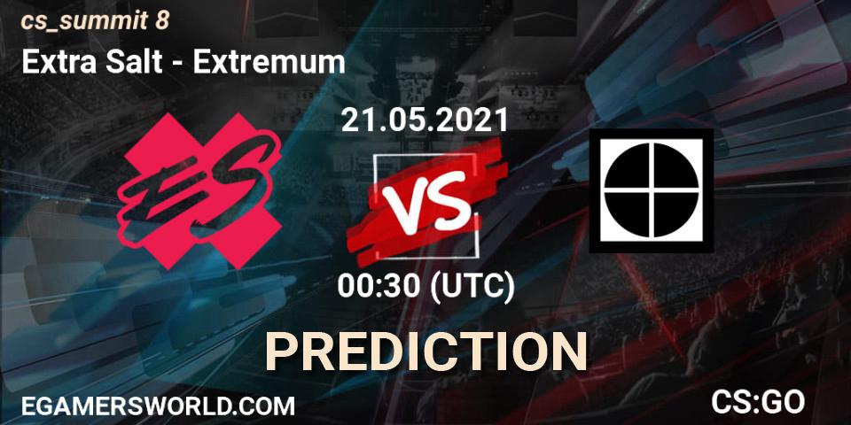 Extra Salt - Extremum: Maç tahminleri. 21.05.2021 at 02:00, Counter-Strike (CS2), cs_summit 8