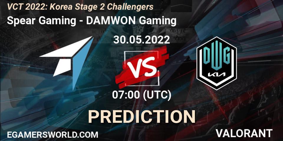 Spear Gaming - DAMWON Gaming: Maç tahminleri. 30.05.2022 at 07:00, VALORANT, VCT 2022: Korea Stage 2 Challengers