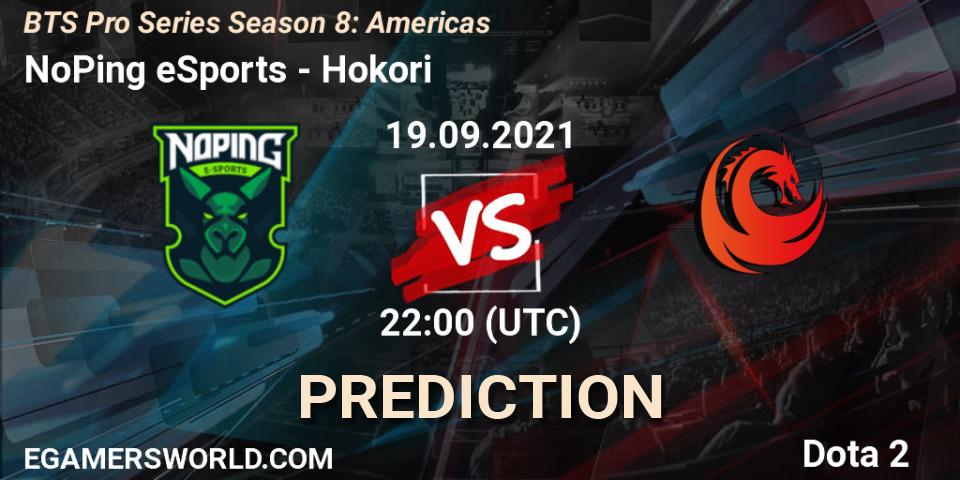 NoPing eSports - Hokori: Maç tahminleri. 19.09.2021 at 21:40, Dota 2, BTS Pro Series Season 8: Americas