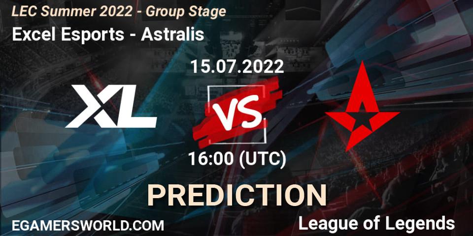 Excel Esports - Astralis: Maç tahminleri. 15.07.22, LoL, LEC Summer 2022 - Group Stage