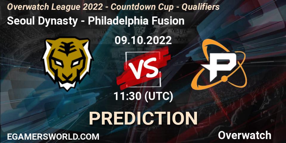 Seoul Dynasty - Philadelphia Fusion: Maç tahminleri. 09.10.2022 at 11:30, Overwatch, Overwatch League 2022 - Countdown Cup - Qualifiers