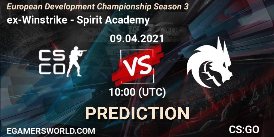 1WIN - Spirit Academy: Maç tahminleri. 09.04.2021 at 10:00, Counter-Strike (CS2), European Development Championship Season 3