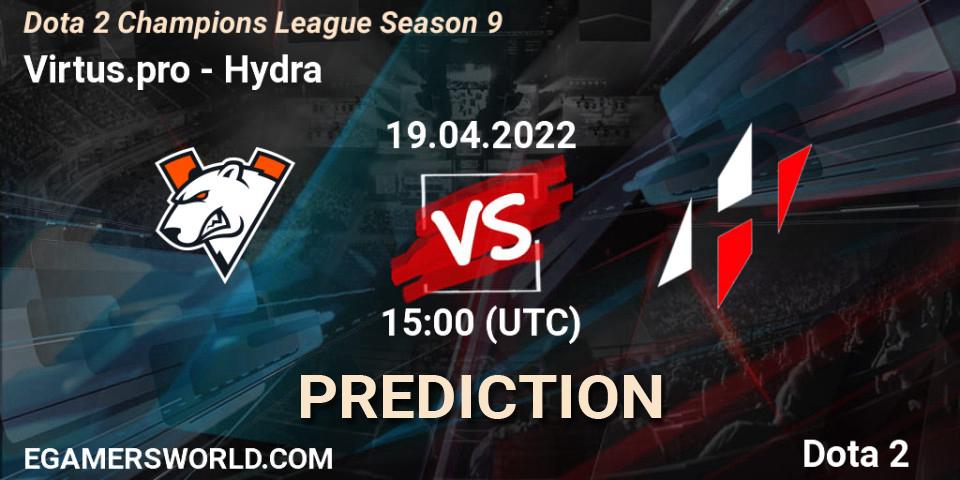 Virtus.pro - Hydra: Maç tahminleri. 19.04.22, Dota 2, Dota 2 Champions League Season 9