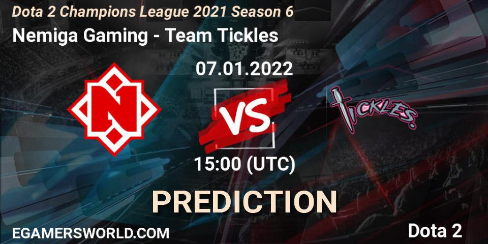Nemiga Gaming - Team Tickles: Maç tahminleri. 06.01.2022 at 15:00, Dota 2, Dota 2 Champions League 2021 Season 6