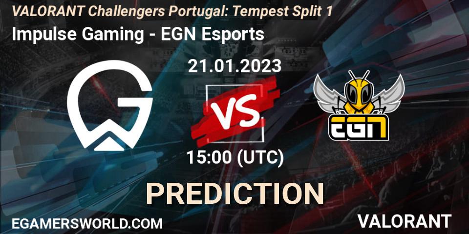 Impulse Gaming - EGN Esports: Maç tahminleri. 21.01.2023 at 15:00, VALORANT, VALORANT Challengers 2023 Portugal: Tempest Split 1