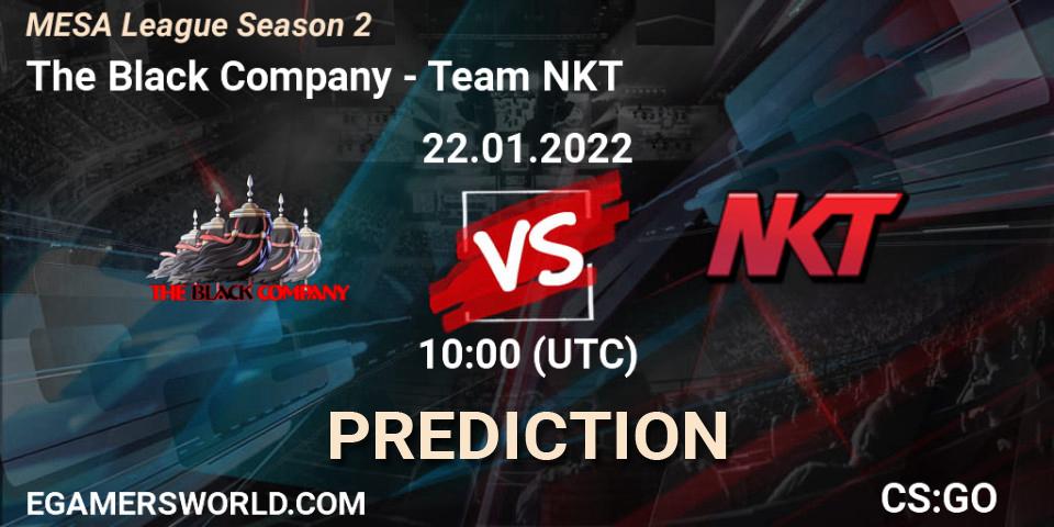 The Black Company - Team NKT: Maç tahminleri. 22.01.2022 at 07:00, Counter-Strike (CS2), MESA League Season 2