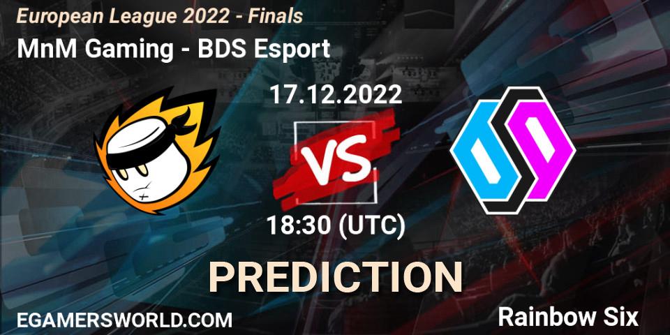 MnM Gaming - BDS Esport: Maç tahminleri. 17.12.2022 at 18:30, Rainbow Six, European League 2022 - Finals
