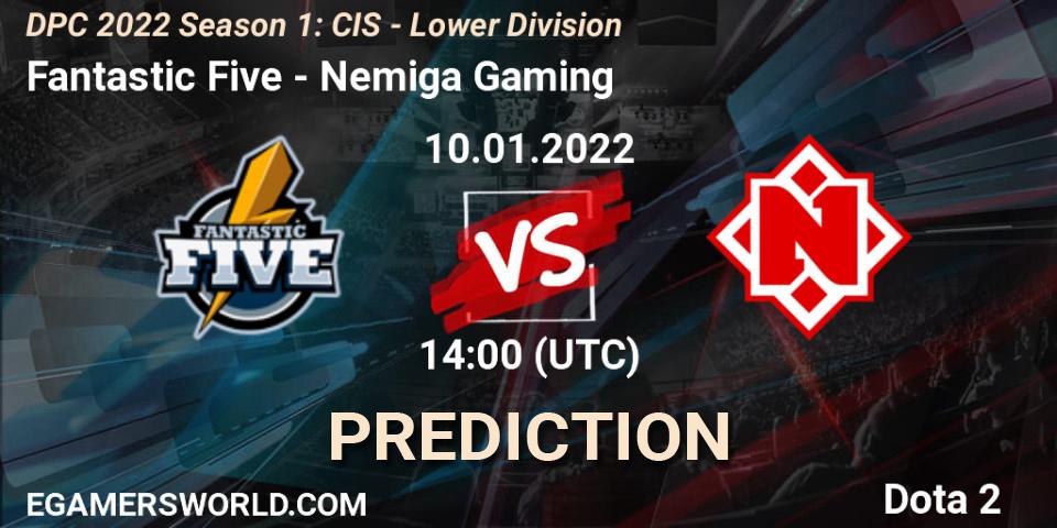 Fantastic Five - Nemiga Gaming: Maç tahminleri. 10.01.2022 at 14:00, Dota 2, DPC 2022 Season 1: CIS - Lower Division