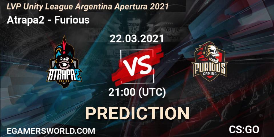 Atrapa2 - Furious: Maç tahminleri. 22.03.2021 at 21:00, Counter-Strike (CS2), LVP Unity League Argentina Apertura 2021