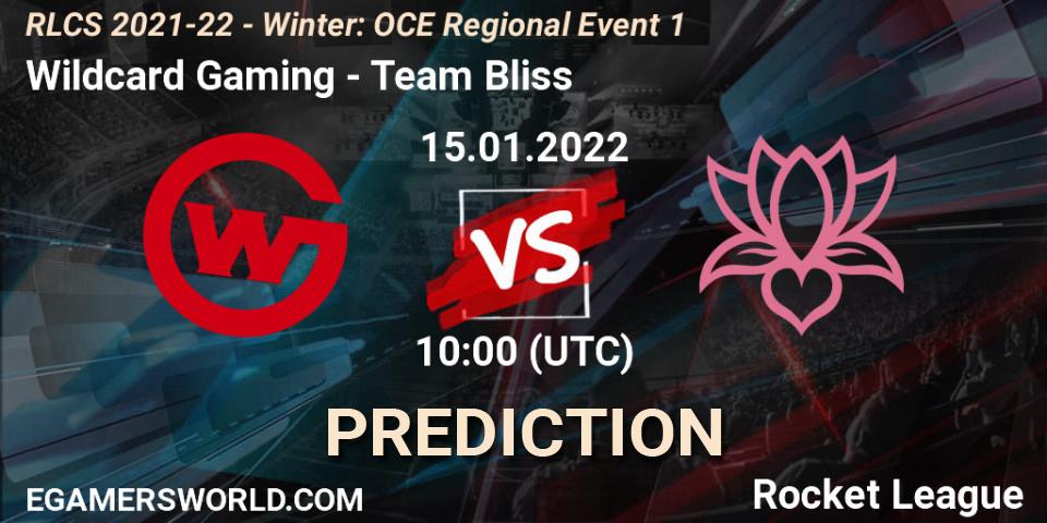 Wildcard Gaming - Team Bliss: Maç tahminleri. 15.01.22, Rocket League, RLCS 2021-22 - Winter: OCE Regional Event 1