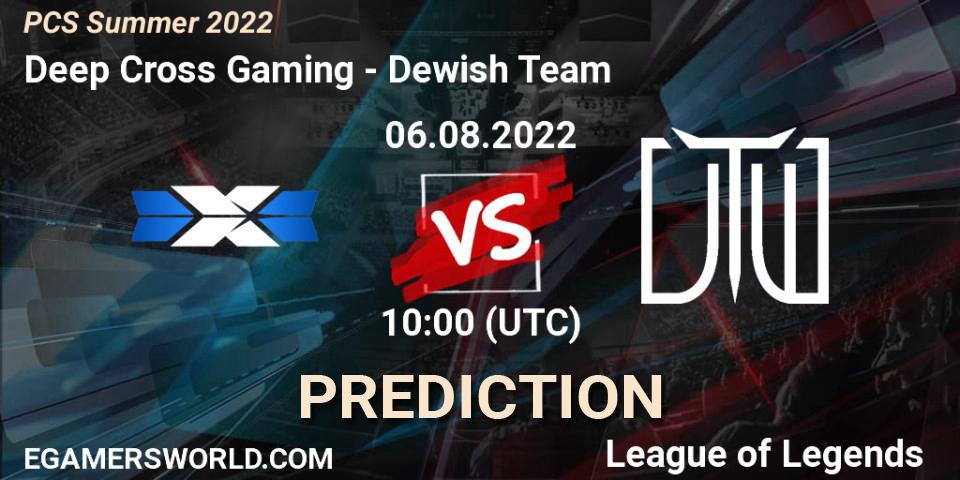 Deep Cross Gaming - Dewish Team: Maç tahminleri. 05.08.2022 at 10:00, LoL, PCS Summer 2022