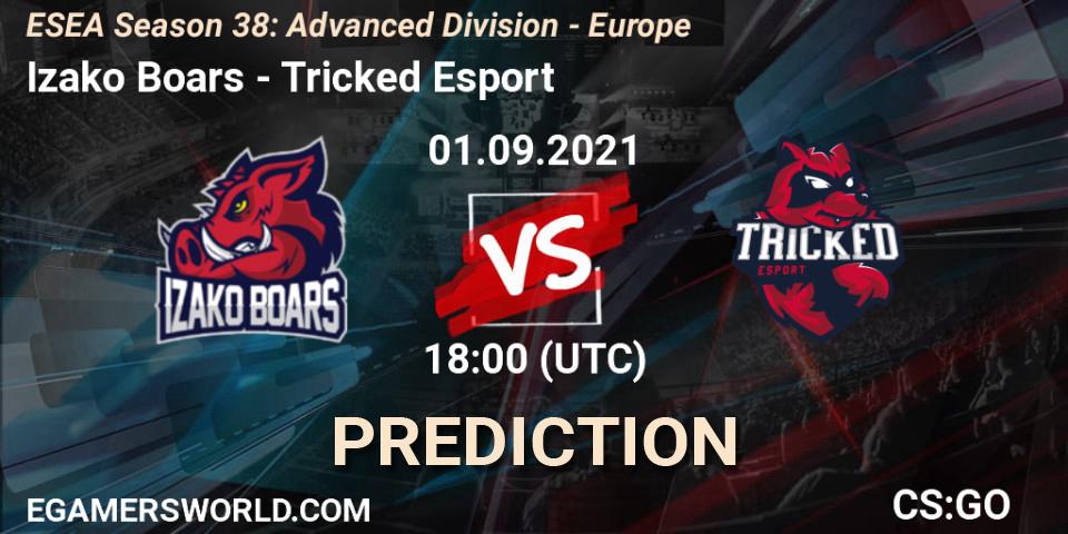 Izako Boars - Tricked Esport: Maç tahminleri. 01.09.2021 at 18:00, Counter-Strike (CS2), ESEA Season 38: Advanced Division - Europe