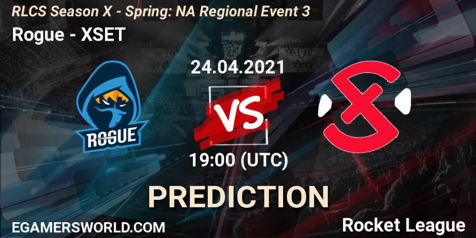 Rogue - XSET: Maç tahminleri. 24.04.2021 at 19:00, Rocket League, RLCS Season X - Spring: NA Regional Event 3