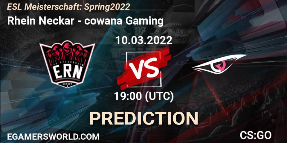 Rhein Neckar - cowana Gaming: Maç tahminleri. 10.03.2022 at 19:00, Counter-Strike (CS2), ESL Meisterschaft: Spring 2022
