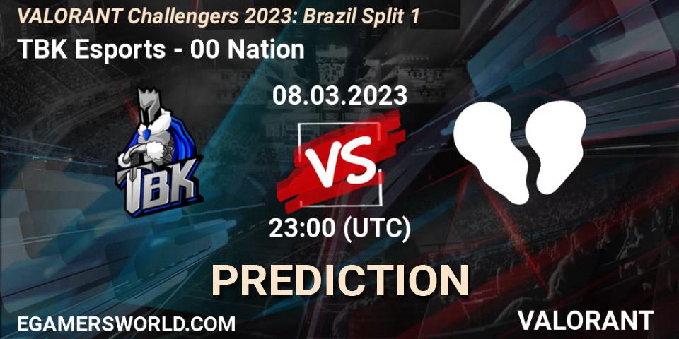 TBK Esports - 00 Nation: Maç tahminleri. 08.03.23, VALORANT, VALORANT Challengers 2023: Brazil Split 1