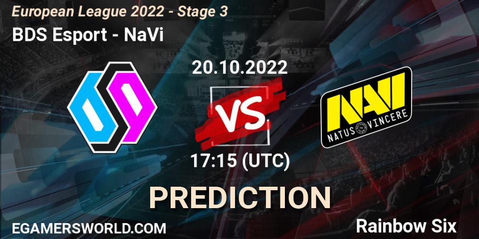 BDS Esport - NaVi: Maç tahminleri. 20.10.22, Rainbow Six, European League 2022 - Stage 3