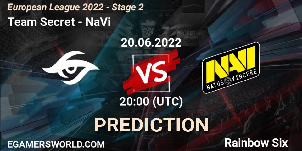 Team Secret - NaVi: Maç tahminleri. 20.06.2022 at 20:00, Rainbow Six, European League 2022 - Stage 2
