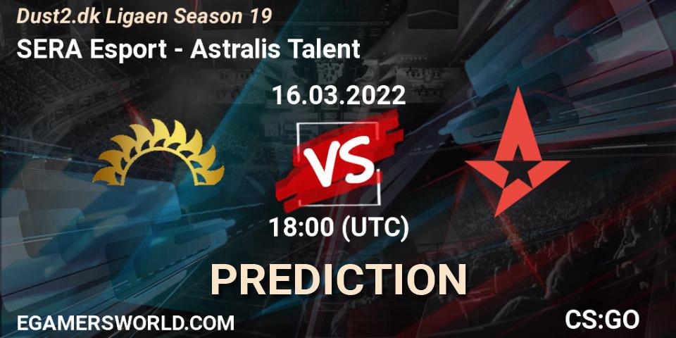 SERA Esport - Astralis Talent: Maç tahminleri. 16.03.2022 at 18:00, Counter-Strike (CS2), Dust2.dk Ligaen Season 19