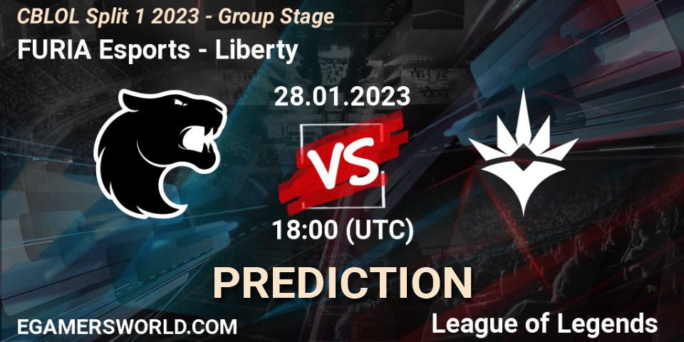 FURIA Esports - Liberty: Maç tahminleri. 28.01.23, LoL, CBLOL Split 1 2023 - Group Stage