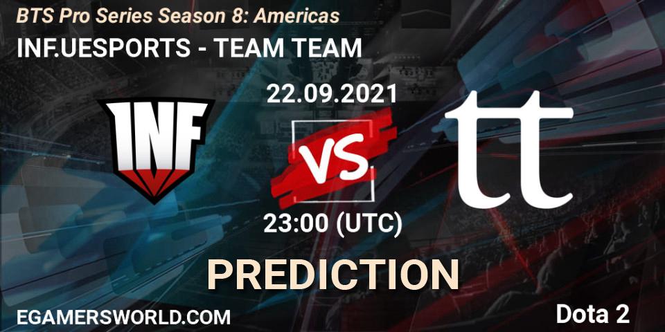INF.UESPORTS - TEAM TEAM: Maç tahminleri. 23.09.21, Dota 2, BTS Pro Series Season 8: Americas