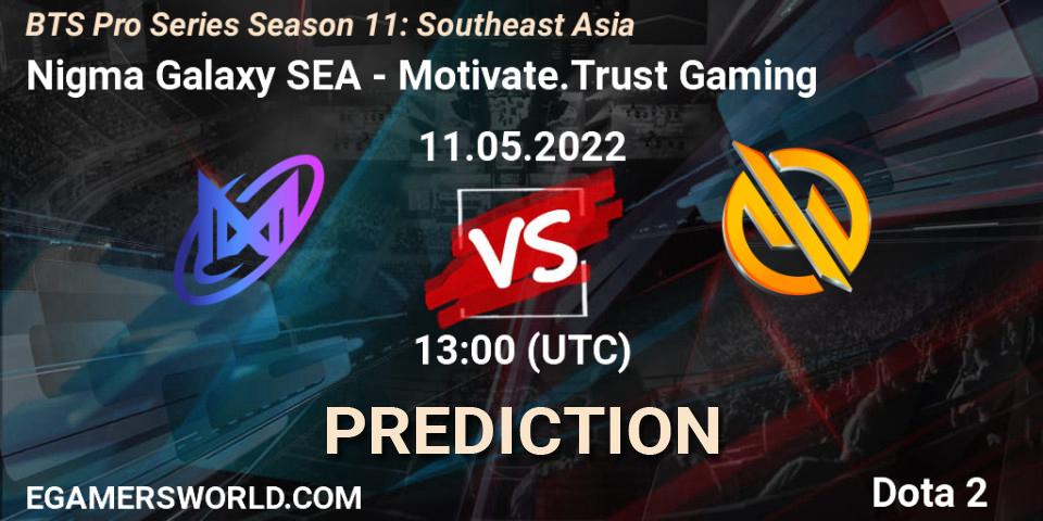 Nigma Galaxy SEA - Motivate.Trust Gaming: Maç tahminleri. 11.05.2022 at 13:10, Dota 2, BTS Pro Series Season 11: Southeast Asia