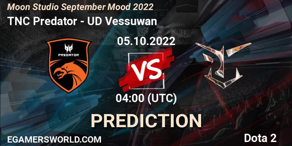 TNC Predator - UD Vessuwan: Maç tahminleri. 05.10.22, Dota 2, Moon Studio September Mood 2022