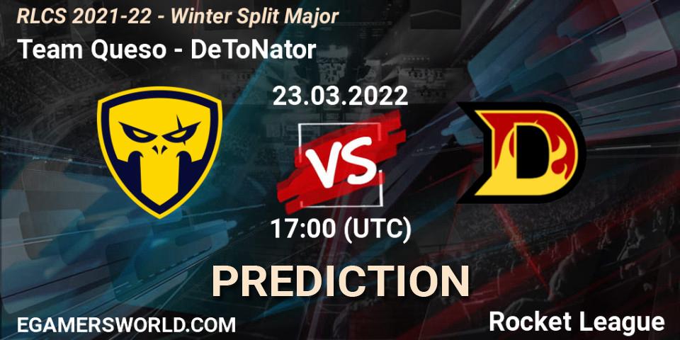 Team Queso - DeToNator: Maç tahminleri. 23.03.2022 at 17:00, Rocket League, RLCS 2021-22 - Winter Split Major