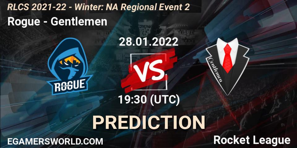 Rogue - Gentlemen: Maç tahminleri. 28.01.2022 at 19:30, Rocket League, RLCS 2021-22 - Winter: NA Regional Event 2