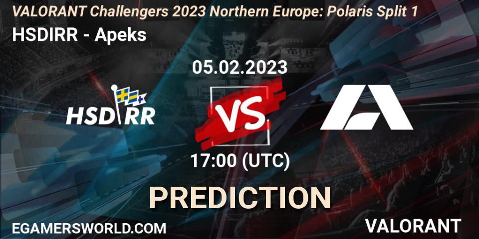 HSDIRR - Apeks: Maç tahminleri. 05.02.23, VALORANT, VALORANT Challengers 2023 Northern Europe: Polaris Split 1