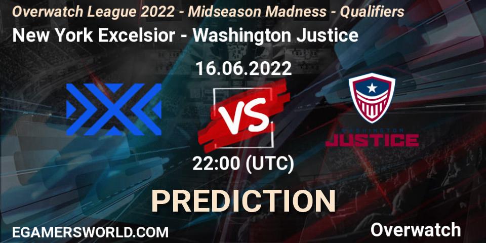 New York Excelsior - Washington Justice: Maç tahminleri. 16.06.2022 at 22:00, Overwatch, Overwatch League 2022 - Midseason Madness - Qualifiers