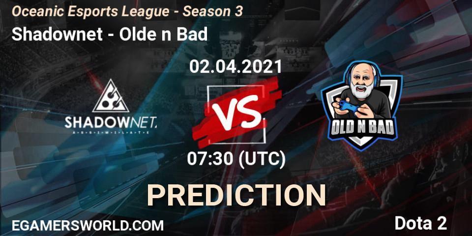 Shadownet - Olde n Bad: Maç tahminleri. 02.04.2021 at 07:30, Dota 2, Oceanic Esports League - Season 3