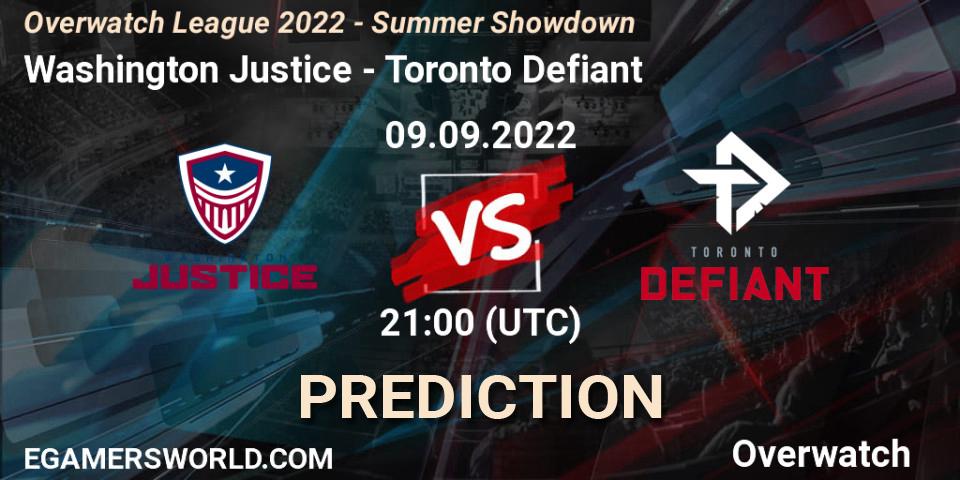 Washington Justice - Toronto Defiant: Maç tahminleri. 09.09.2022 at 23:00, Overwatch, Overwatch League 2022 - Summer Showdown